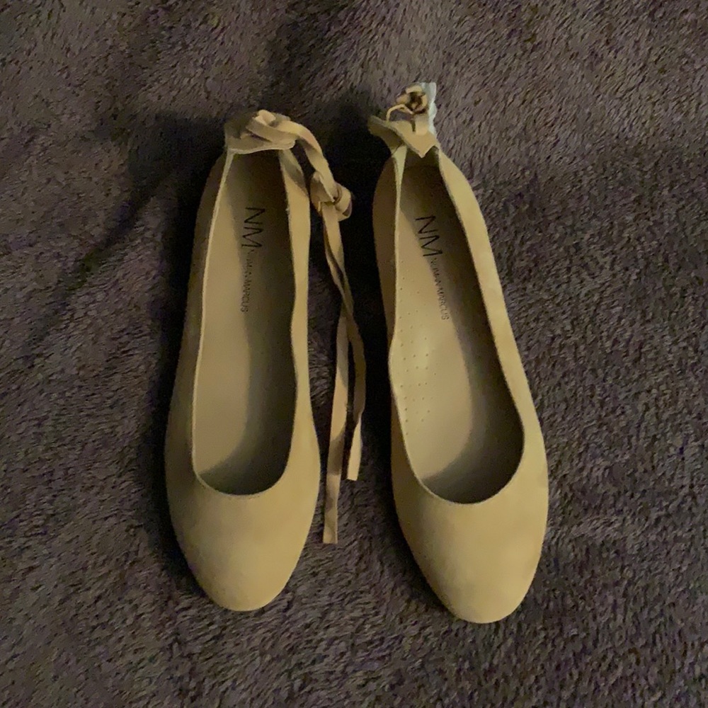 Neumann Marcus Suede Ankle Wrap Flat